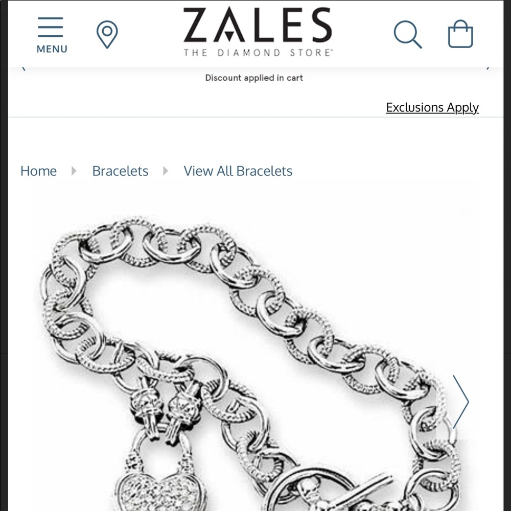 Zales Jewelers real diamond heart bracelets